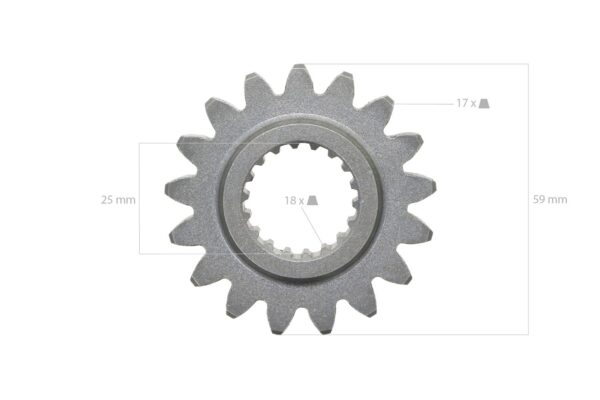 Zahnrad Zapfwelle Kubota B7200 17TX18T