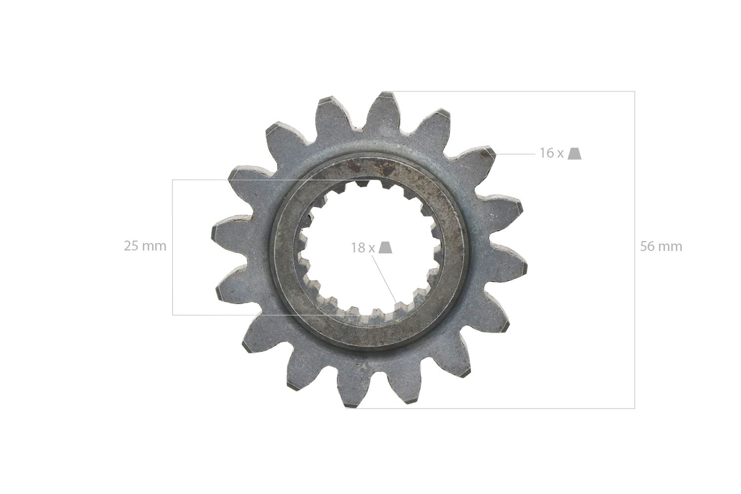 Zahnrad 16TX18T