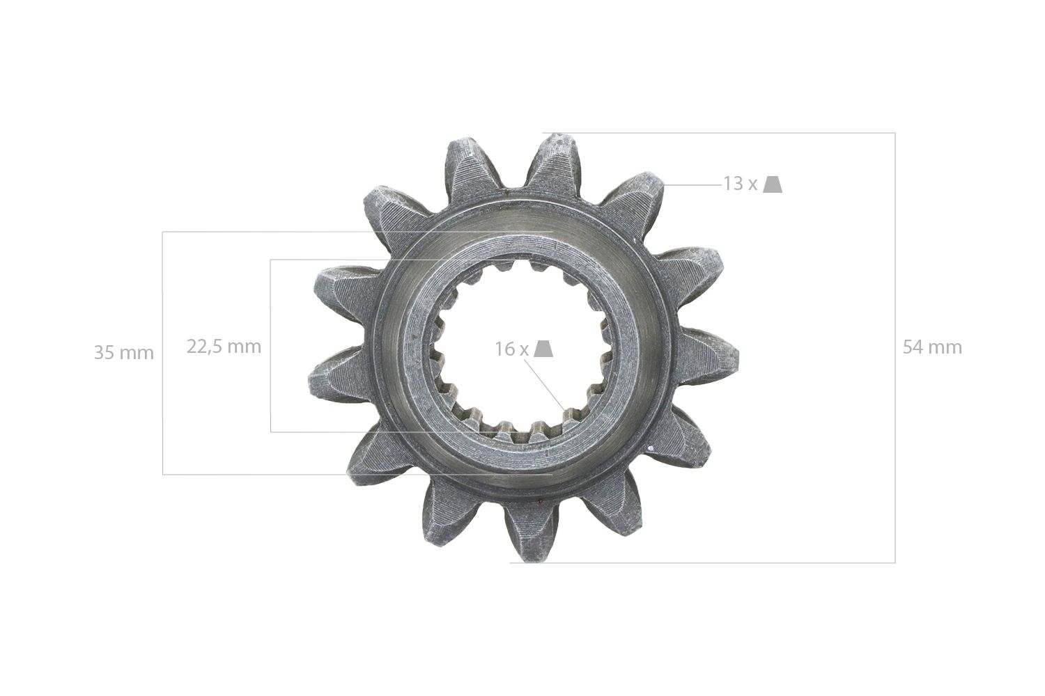 Zahnrad 13TX16T