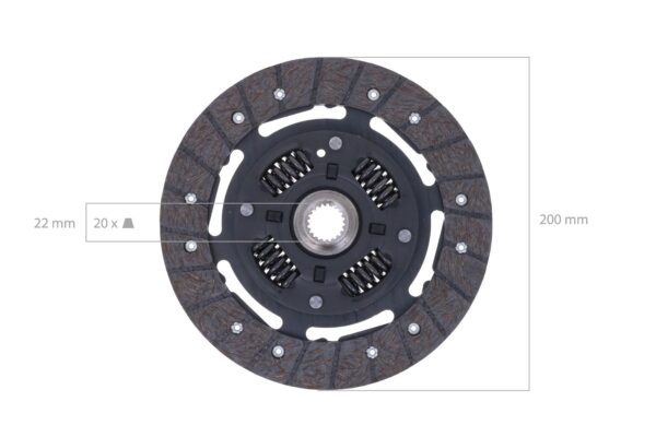 Kupplungssatz Yanmar, YM195, YM220, YM226, YM240, YM250, YM276, YM1500, YM1600, YM1700, YMG1800, YM1810, YM1900, YM2000, YMG2000, YM2001, YM2010, YM2210, YM2210B, YM2301, YM2310M – Bild 6