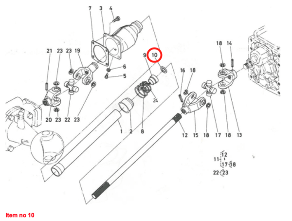 Vorderachse Dichtring KUBOTA B-Types, Zen Noh ZB-Types – Bild 5