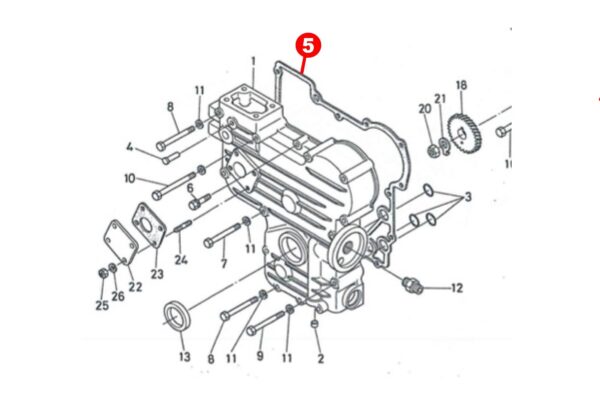 Verteilungsdichtung Kubota D650, D750, D850, B-Types XB1, – Bild 2