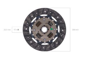 Kupplungsscheibe Kubota Aste, B-, F-, GB-Types, Hinomoto CX-Types, Mahindra, Mitsubishi,