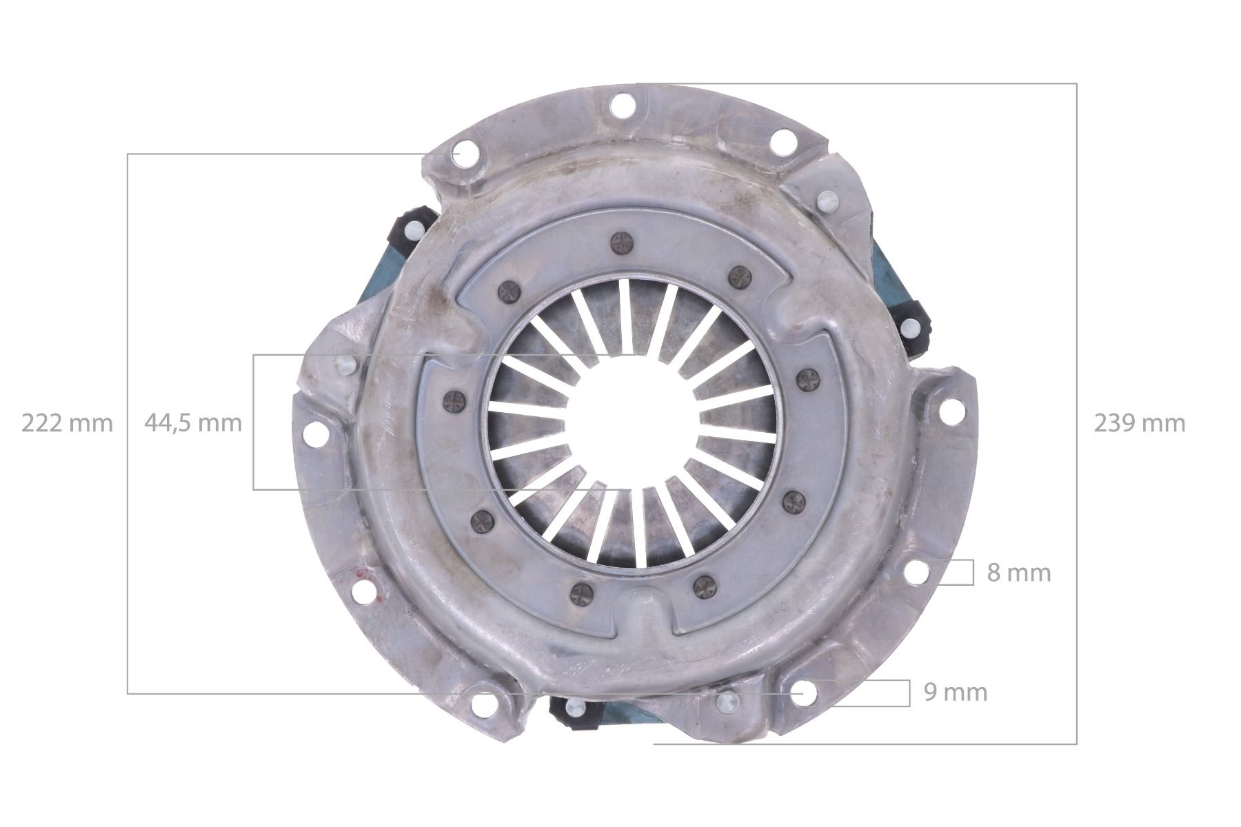 Kupplungsdruckplatte Iseki Sial, TF, TU, 3015, 3020, Kubota, Aste, B-1, B-serie, Hinomoto C, CX, Mitsubishi, D1300, D1500, Shibaura, Ransomes, usw.