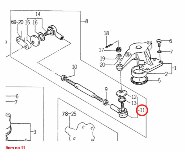 Spurstangenkopf (Links) Spurstange Iseki TU-Types, 3015, 3020, – Bild 2