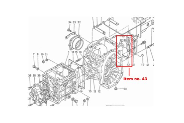Dichtung Zapfwelle Deckel Kubota Aste, B-serie, Hinomoto, CX, CTX-serie – Bild 2