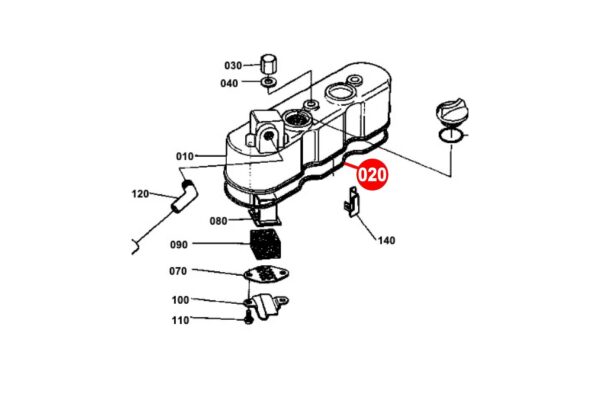 Ventildeckel Dichtung Kubota D650, D750, D850, D950, – Bild 2
