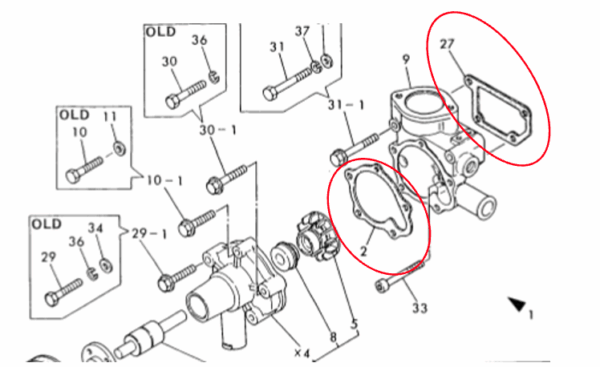 Dichtung Wasserpumpe - Motor Yanmar – Bild 2