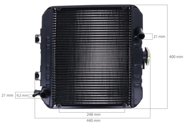 Kühler Kubota B1600, B1702, Zen Noh ZB1600, ZB1702, – Bild 2