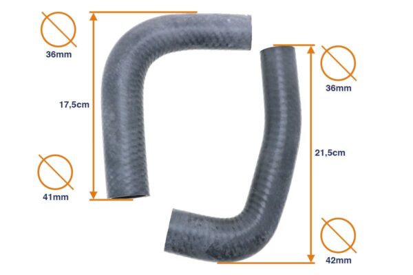 Kühlwasserschlauch Satz Kubota B1400, B1402, B1500, B1502 – Bild 2