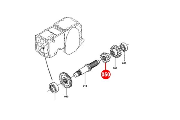 Zahnrad 2. Gang 13Z Kubota B1550, B1750, B5200, B6200, B7200, – Bild 6