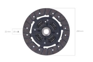 Kupplungscheibe Yanmar YM1500, YM1500D, YM1600, YM1700, YM1900, YM195, YM2000, YM240 / John Deere 650, 750