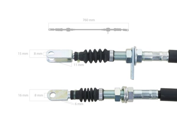 Iseki Vorwärts Rückwärts-Kabel TA UND TK-SERIE 5035, 5040, 5135, 5140, Massey Ferguson 1240, 1250, 1260, – Bild 4