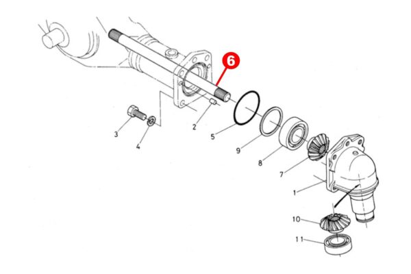 Vorderen Antriebswelle Kubota L-1 Serie 411mm – Bild 2