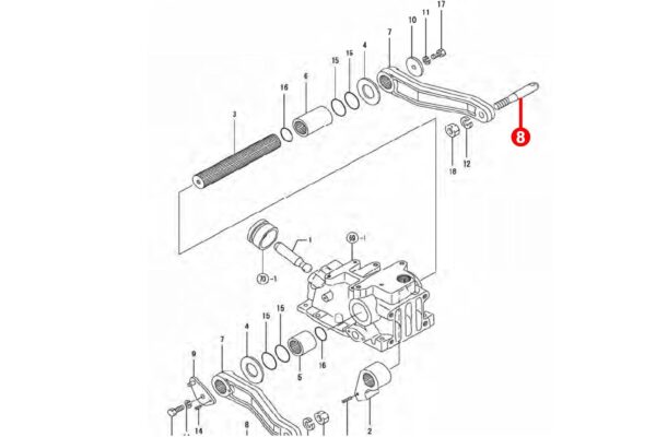 Hubarm Pin Yanmar, Cub Cadet, – Bild 2