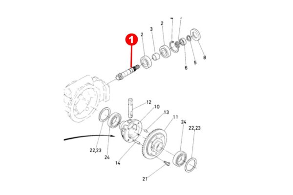 Welle zu Vorderachse 4WD Kubota B10, B4200, B5000, B5001, B5100, – Bild 2