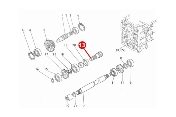 Zapfwelle Kubota B5000, B5001, B10 – Bild 2