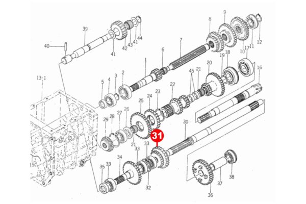 Zahnrad Iseki 23TX28T 13 splines – Bild 6