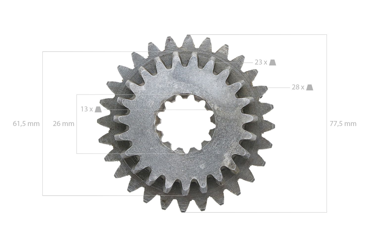 Zahnrad Iseki 23TX28T 13 splines