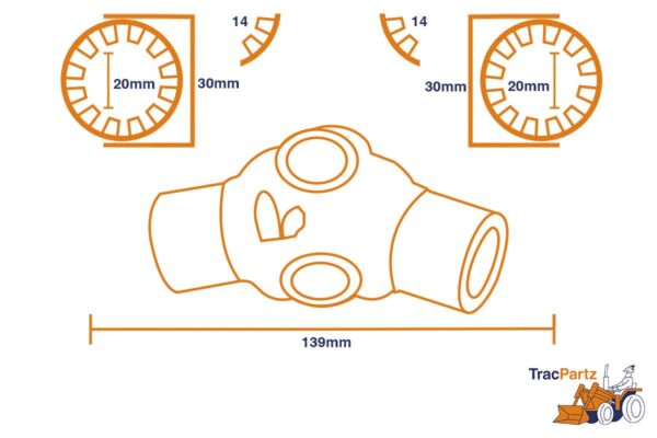 Kardanwelle Kubota B-Serie, B1-Serie – Bild 2