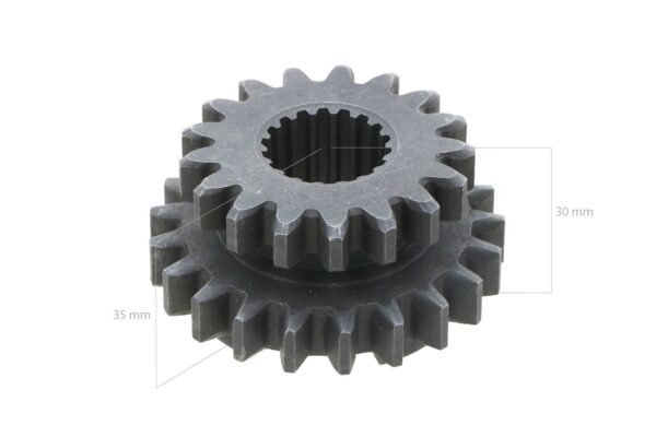 Zahnrad Iseki 17TX21T 18 splines Iseki TX-Types, Bolens G-, H-Types, Massey Ferguson 1120, White FB16 – Bild 2