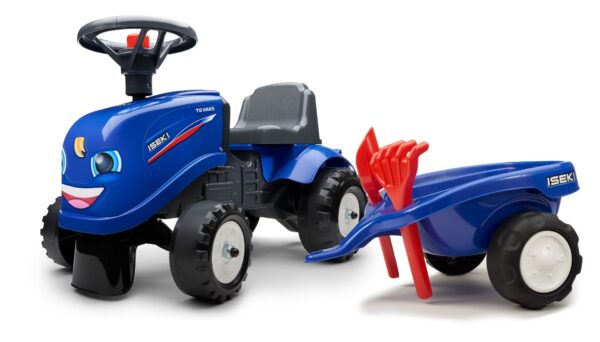 Iseki lauftraktor mit Anhänger und Werkzeuge