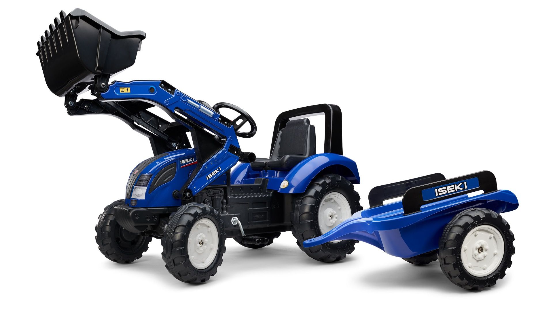 Iseki Tretschlepper, Trettractor mit Anhänger und Frontlader 3 bis 7 jähre