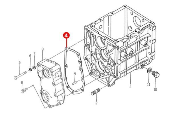 Getriebegehäuse Dichtung Iseki TU-, TX-Typen, Bolens G-, TX-Typen, Massey Ferguson 1120, – Bild 2