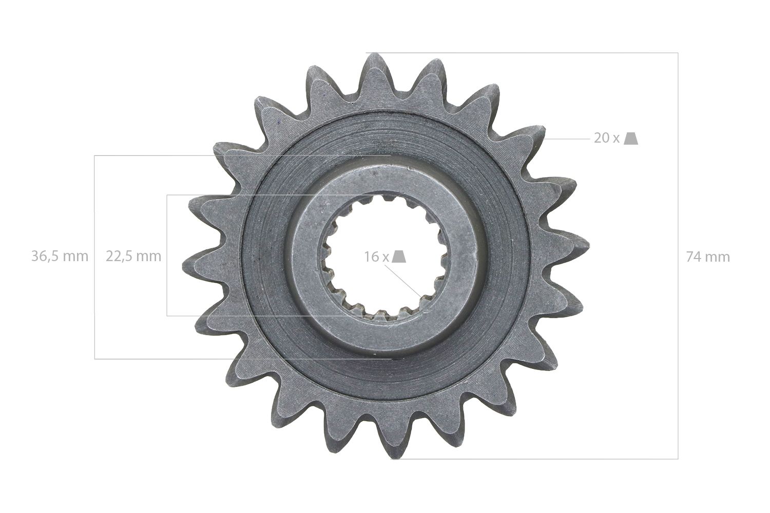 Zahnrad 20TX16T