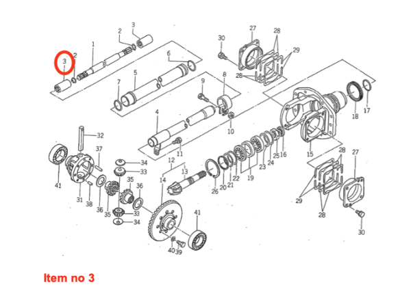 Hülse 4WD Iseki Sial, SF, TA, TE, TF, TG, TH, TK, TL, TLE, TM, TS-Typen, Massey Ferguson – Bild 2