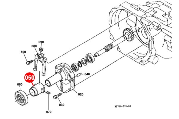 Drucklager Halter Kubota L35, L2850, L2950, L3450, – Bild 3