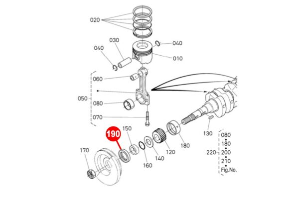Kurbelwellendichtung (Vorderseite) Kubota B5001, B7000, B-10, XB-1, XB-1D, B1400, B1500, B1402, B1502, B1-15, B1600, B1-16, B1702, B1-17 – Bild 4