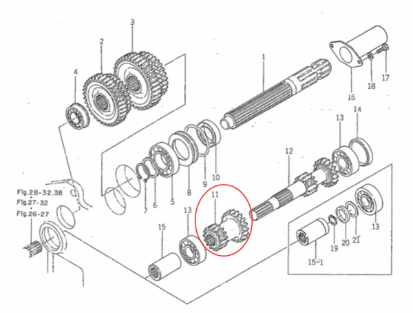 Hauptzapfwellenschutzhülse Iseki TL-Typen, 15Zx21Z 16 Splines – Bild 4