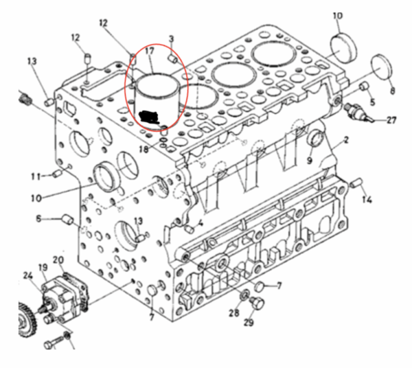 Zylinder-laufbuchse 76mm Kubota Z650, Z750, Z751, D1100, DH1101, D1102, DM1102, V1500, V1501, V1502, S2200, – Bild 3