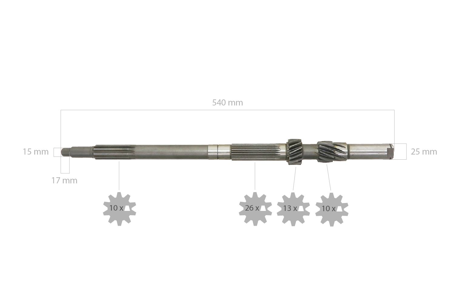Hauptwellengetriebe Kubota L1-Typen, L2250, L2550, L2850,