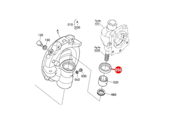 Achsschenkeldichtung 4WD Kubota M-, ME-Typen – Bild 4
