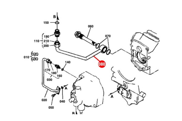 Hydraulikleitung für Ansaugfilter Kubota G2HST, G3HST, G4200H, G5200H, G6200H, – Bild 2