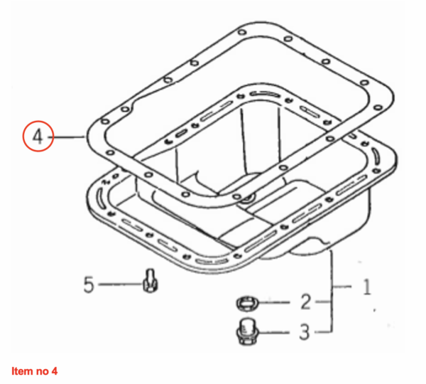 Kurbelgehäusedichtung Mitsubishi K3, MVS3L, MVS3L2, S3L, S3L2, Captain Startrac, Usw., – Bild 2