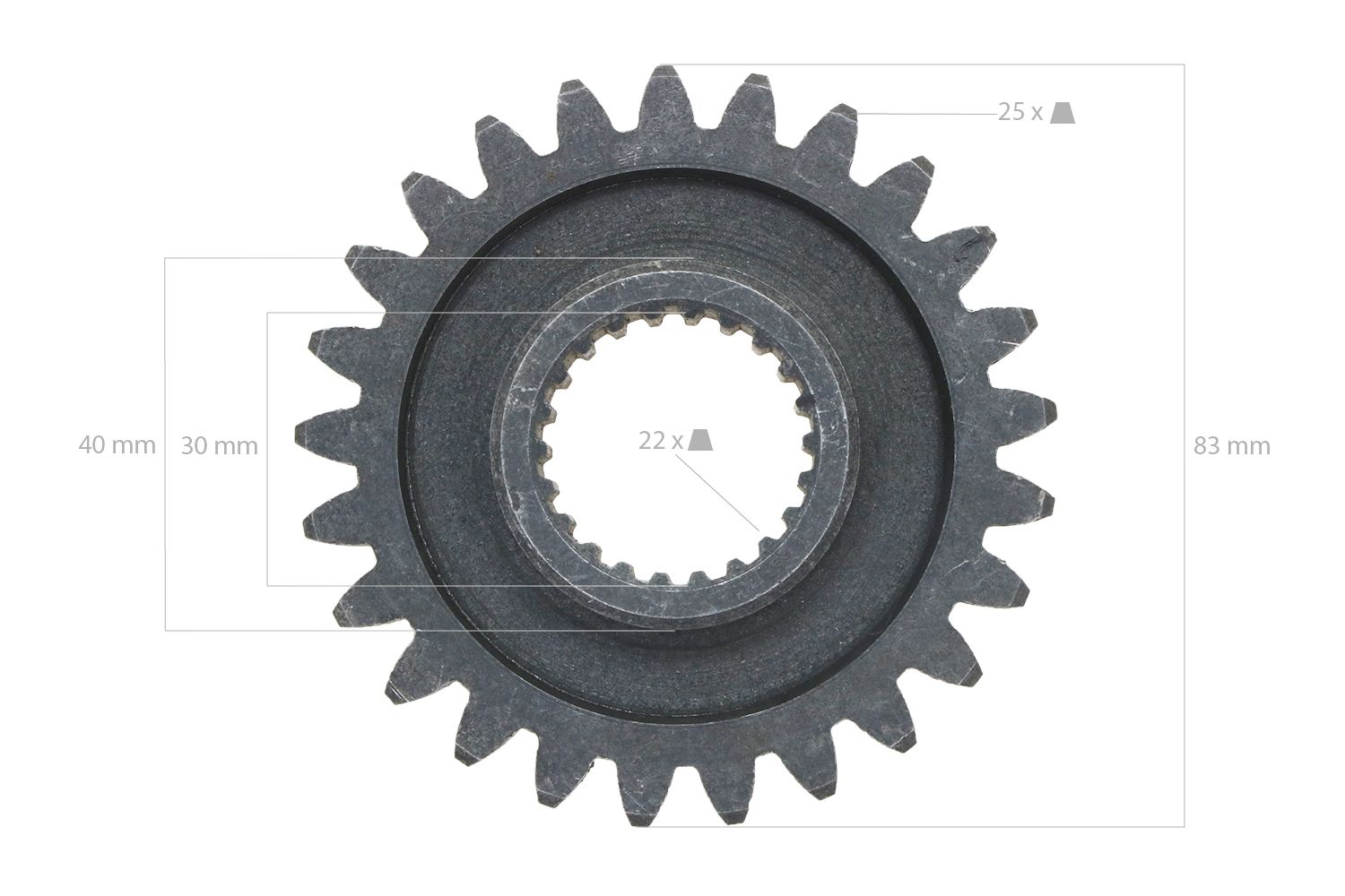 Zahnrad 25TX22T