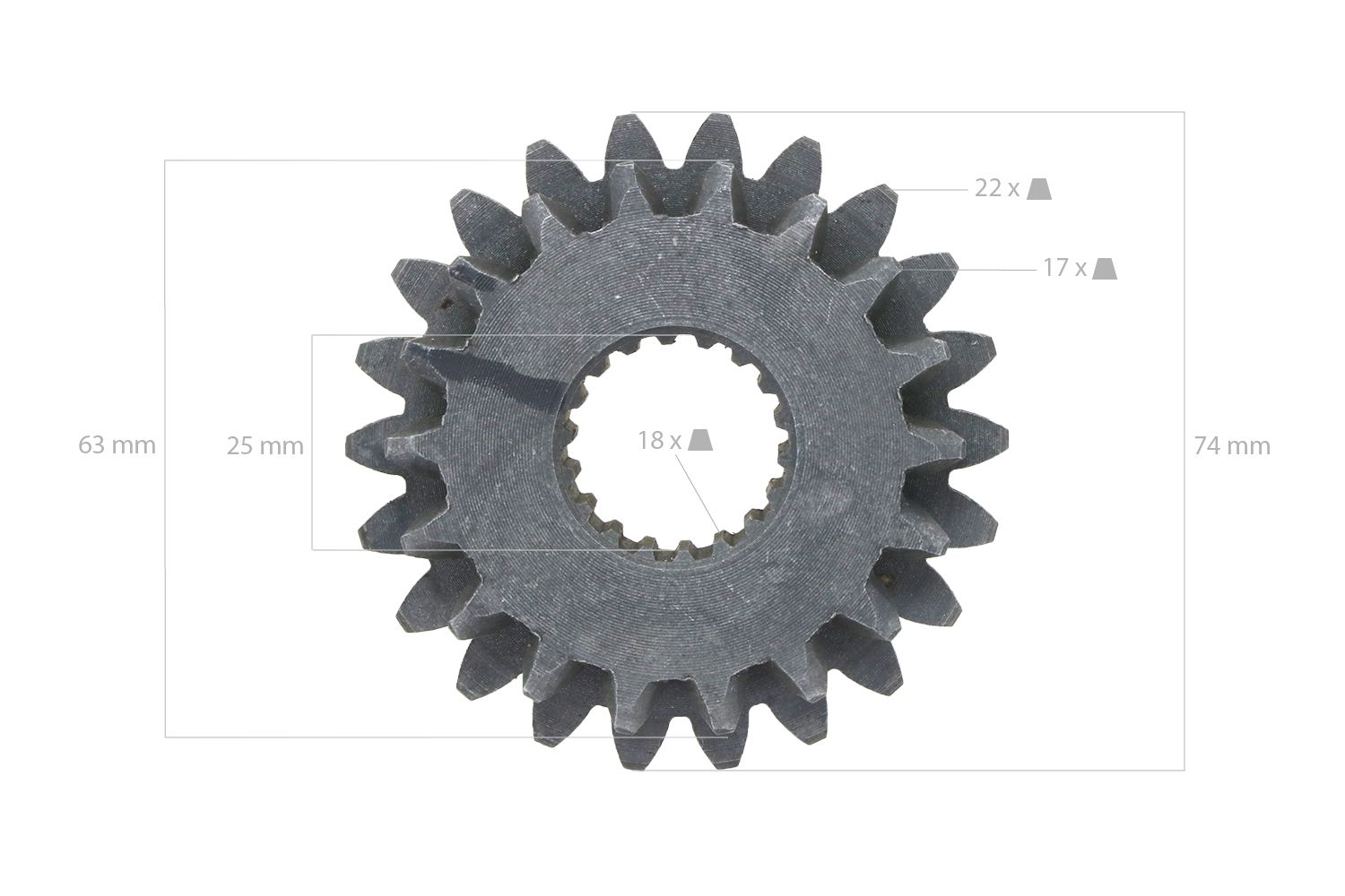 Getriebezapfwelle Kubota B5000, B5200,