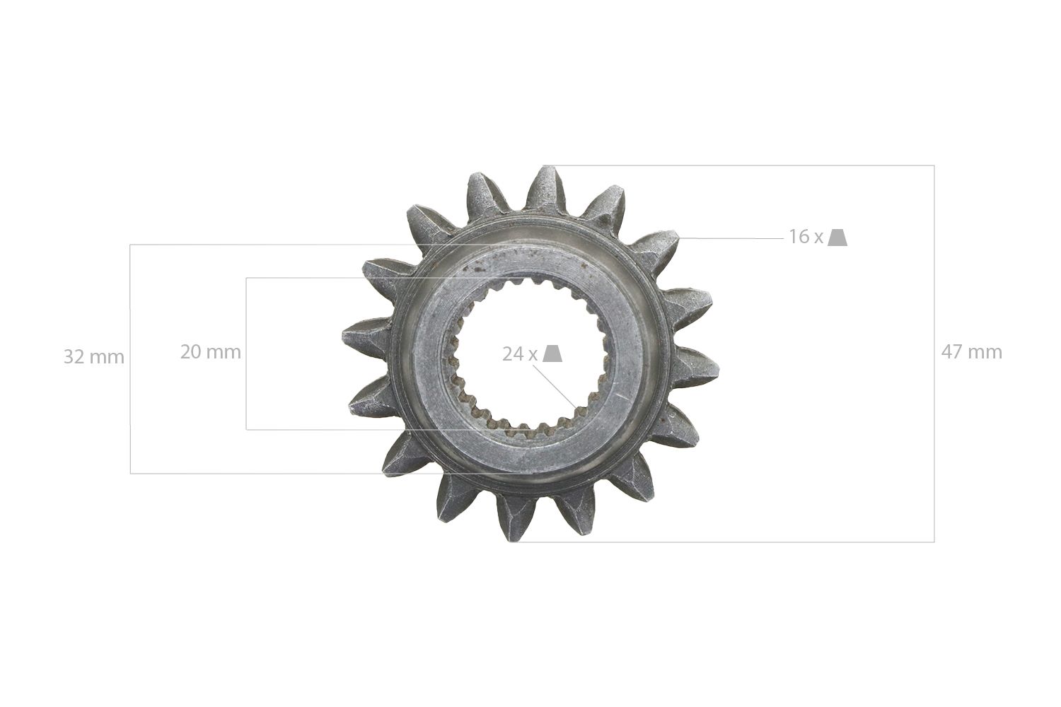 Zahnrad 16TX24T