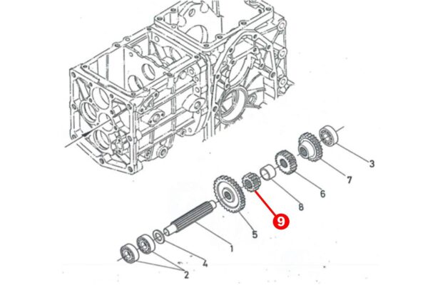 Zahnrad 13TX16T Kubota B1200, B1400, B1402, B1-14, B1-15, B40 – Bild 6