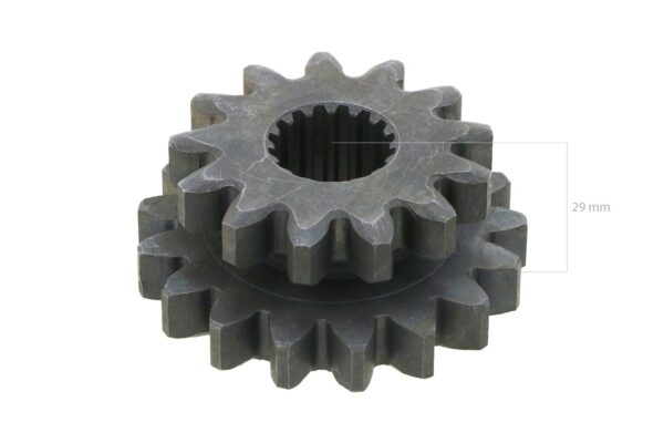 Zahnrad 13TX17T 16 Splines Kubota Achterachse B1200, B1400 – Bild 2