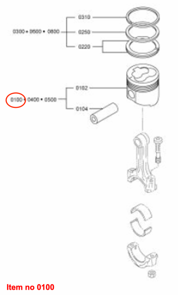 Kolben Indirekte Einspritzung STD 76mm/18mm Kolbenbolzen Mitsubishi L2E, L2E2, L3E, L3E2, MVL3E, Captain, Startrac, Usw., – Bild 3