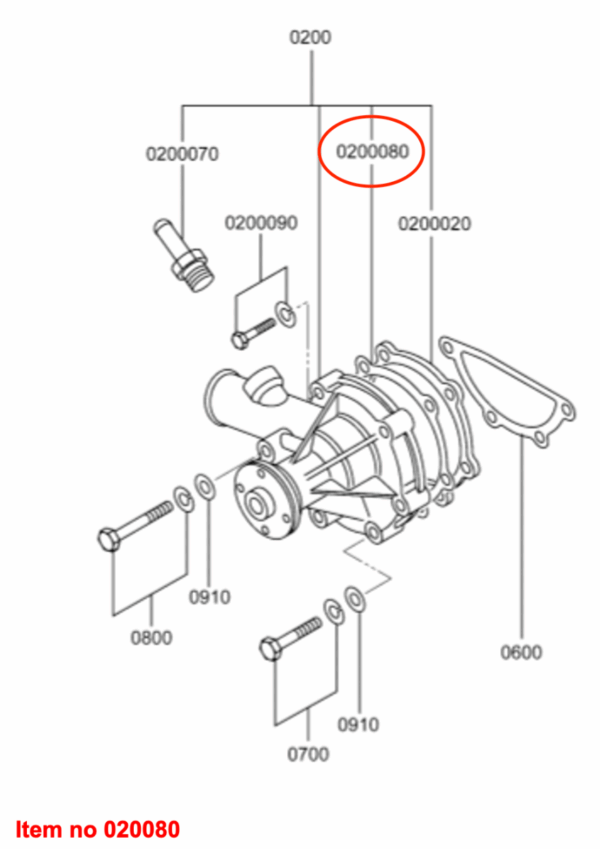 Dichtung Wasserpumpe Mitsubishi K3, K4, MVS3L, MVS3L2, S3L, S3L2, S4L, S4L2, Captain, Startrac, Usw., – Bild 2