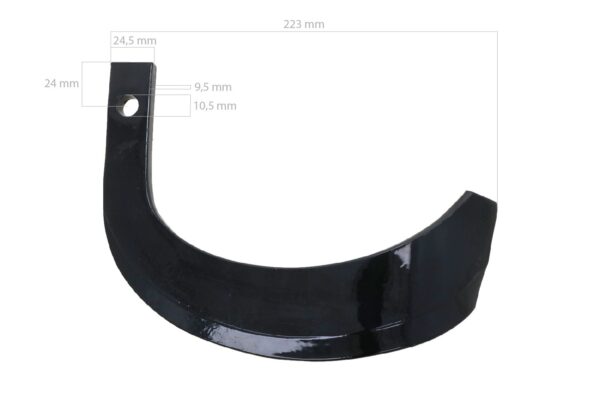Iseki Fräsmesser Links TU, RAL140, RAL150, RKA140, RKA150, RKA160, RKA170, RA140 – Bild 2