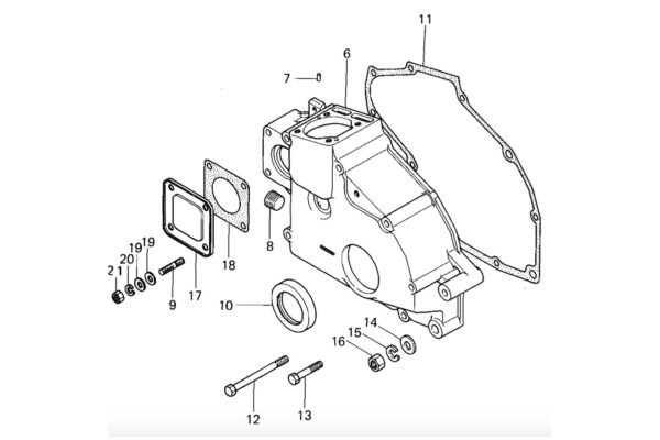 Kurbelwellendichtung (Vorderseite) Mitsubishi K2B, K2C, KE55, KE70, KE75, KE80, KE85, KE95, KE130, KE135, Iseki TX – Bild 5
