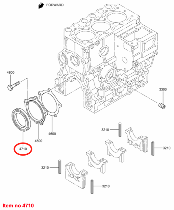 Kurbelwelle Dichtring (Hinteren) Mitsubishi K-, MVS3L, MVS3L2, S3L, S3L2, S4L, S4L2, Captain, Startrac, Usw., – Bild 2