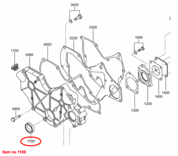 Kurbelwellendichtung (Vorderseite) Mitsubishi K3, K4, MVS3L, MVS3L2, S3L, S3L2, S4L, S4L2, Captain, Startrac, Etc., – Bild 5