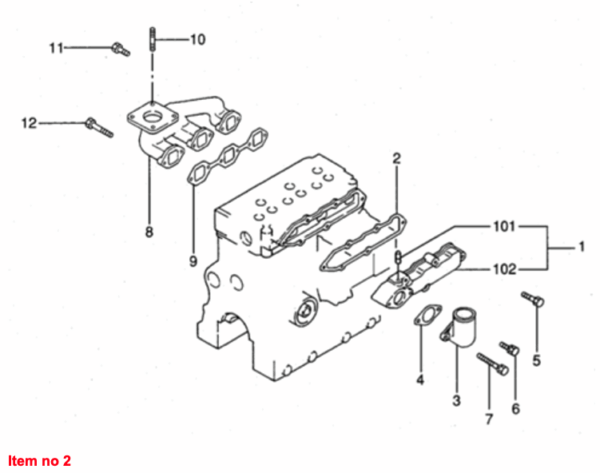Einlassdichtung Mitsubishi, S3L, S3L2, Captain, Startrac, Usw., – Bild 2